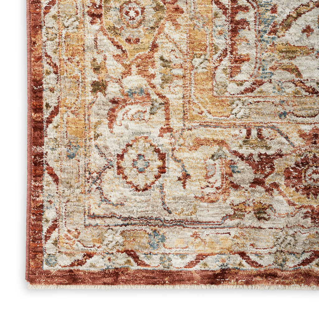 nourison sahar shr02 rust rug