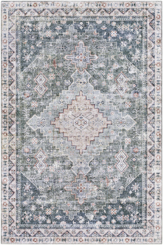 Hauteloom Blackstonedge BLCJY Black Machine Made Polyester Rug