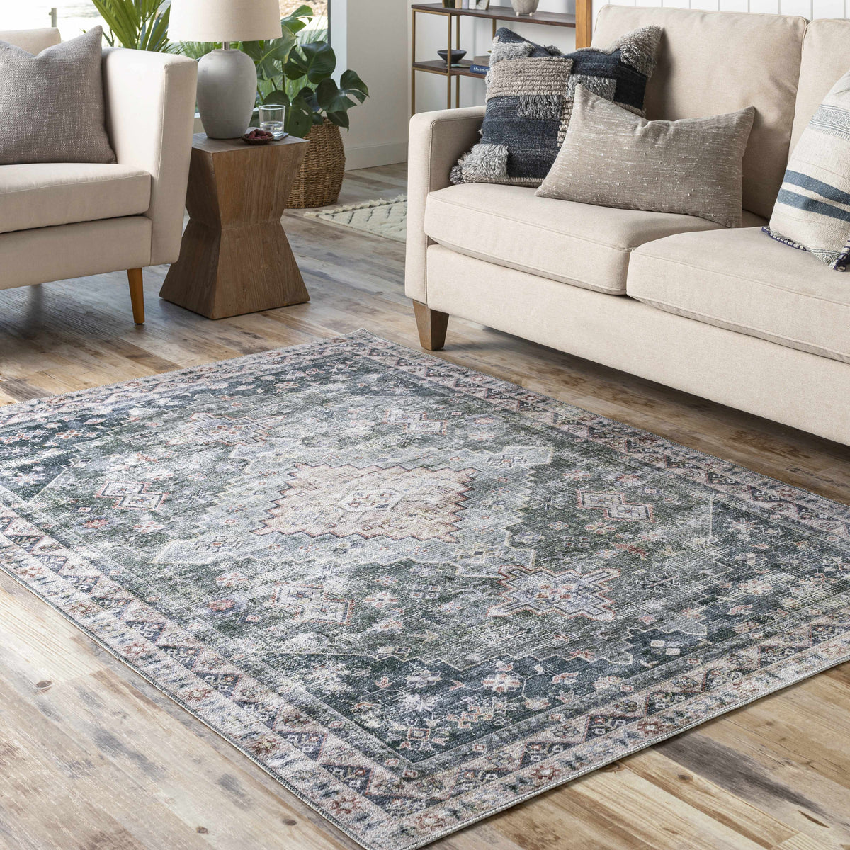 Hauteloom Blackstonedge BLCJY Black Machine Made Polyester Rug