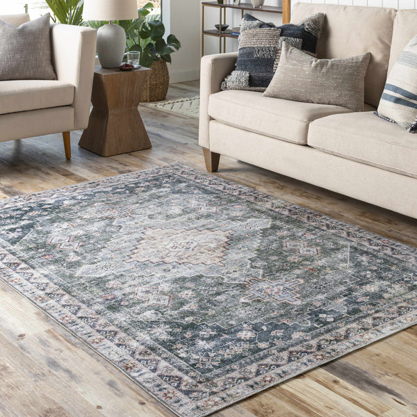 Hauteloom Blackstonedge BLCJY Black Machine Made Polyester Rug