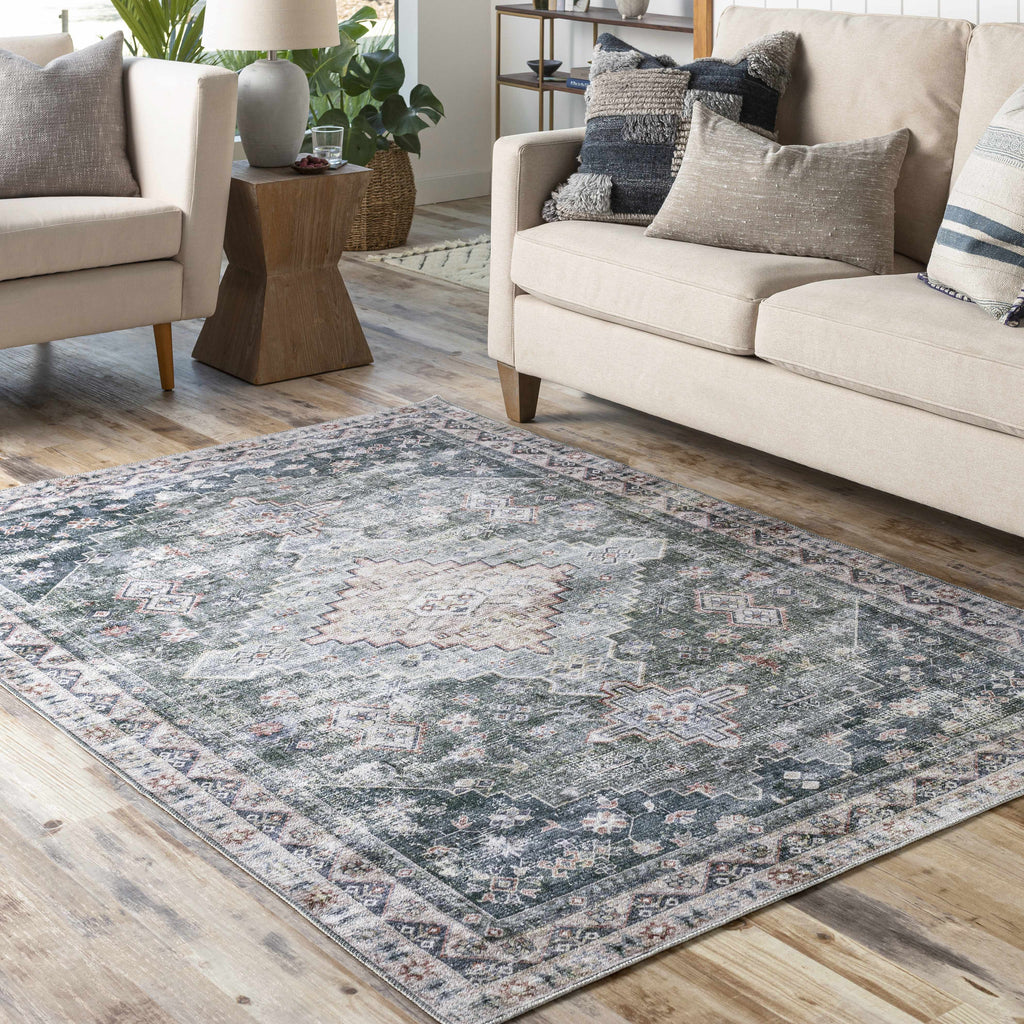 Hauteloom Blackstonedge BLCJY Black Machine Made Polyester Rug