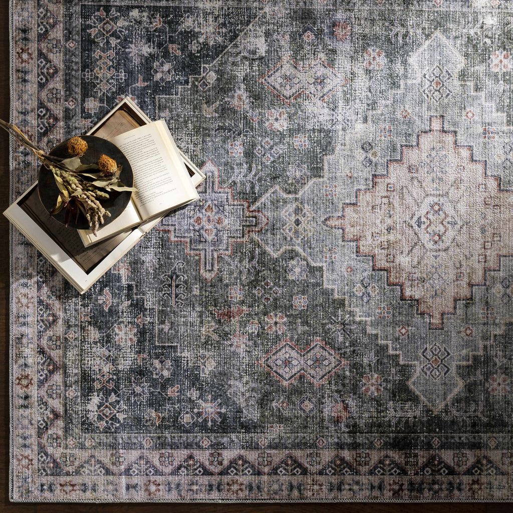 Hauteloom Blackstonedge BLCJY Black Machine Made Polyester Rug