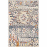 Hauteloom Blackmoorfoot BLCKM Blue Machine Made Polypropylene Rug
