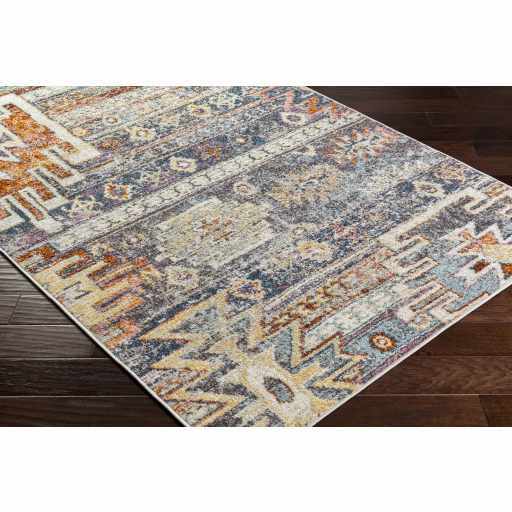 Hauteloom Blackmoorfoot BLCKM Blue Machine Made Polypropylene Rug