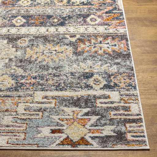 Hauteloom Blackmoorfoot BLCKM Blue Machine Made Polypropylene Rug