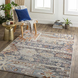 Hauteloom Blackmoorfoot BLCKM Blue Machine Made Polypropylene Rug
