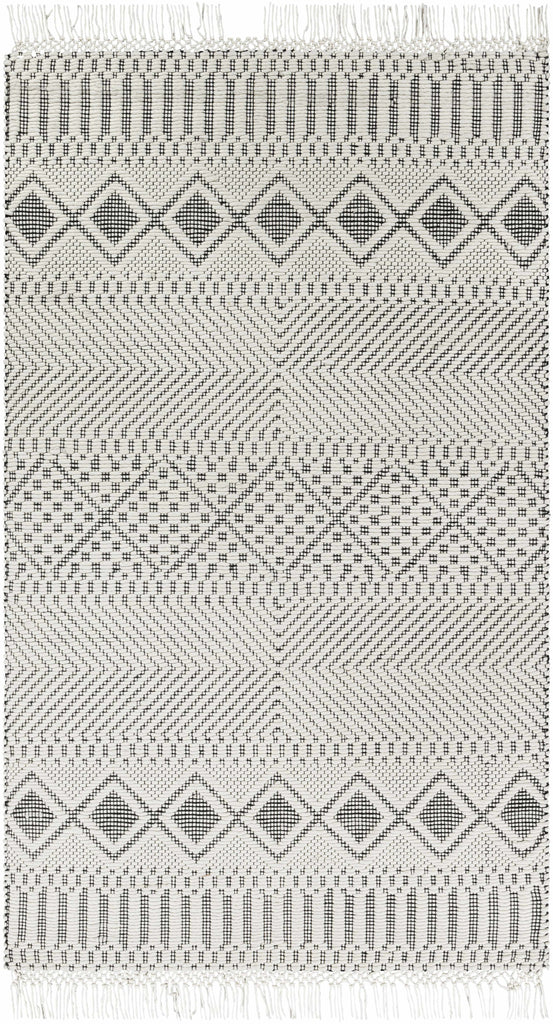 Hauteloom Blakeview BLKV Black Woven/Flatwoven NZ Wool Rug
