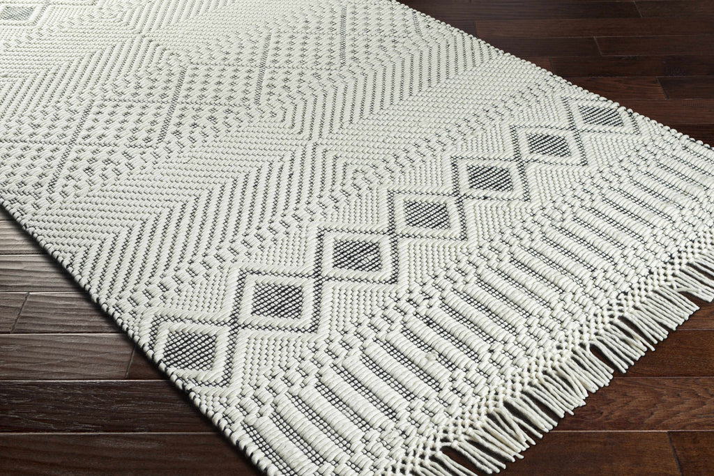 Hauteloom Blakeview BLKV Black Woven/Flatwoven NZ Wool Rug