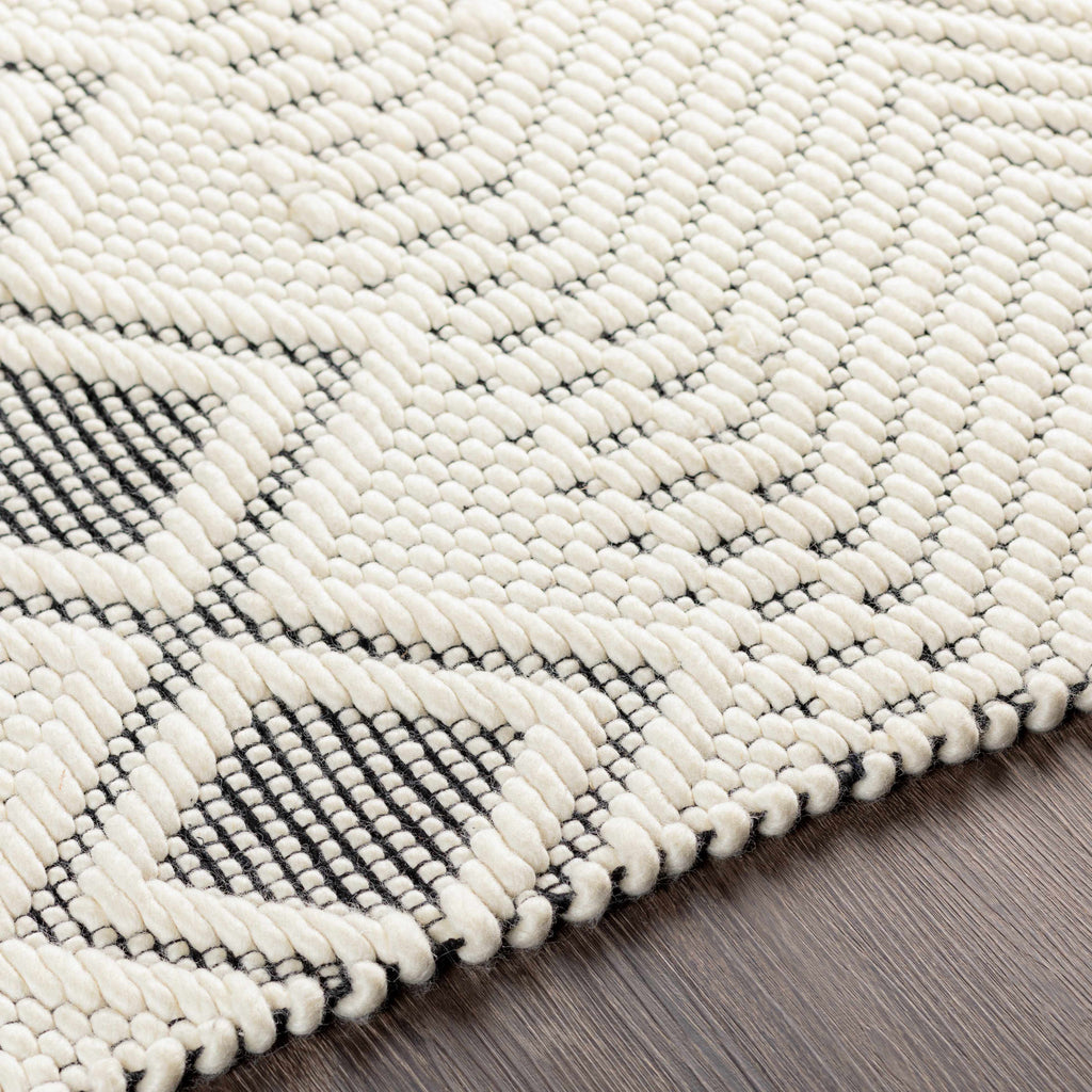 Hauteloom Blakeview BLKV Black Woven/Flatwoven NZ Wool Rug