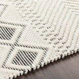 Hauteloom Blakeview BLKV Black Woven/Flatwoven NZ Wool Rug