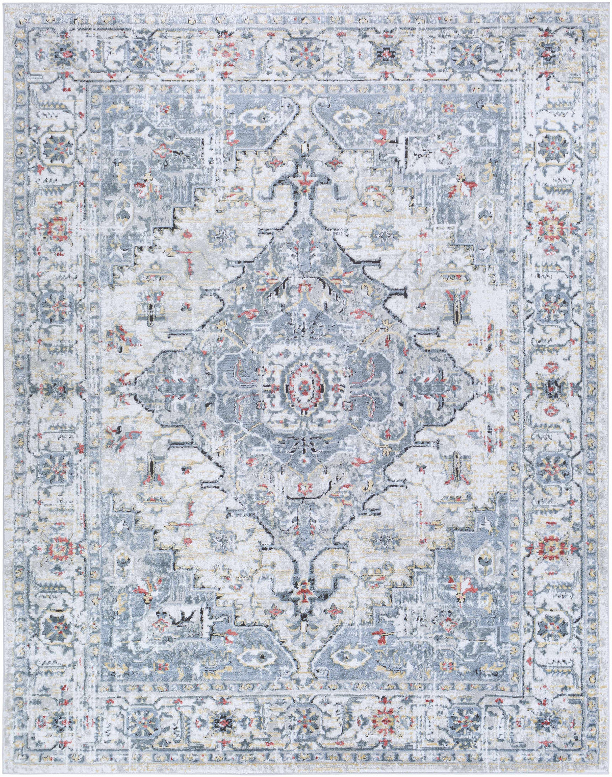 Hauteloom Billings BLLLQ Light Gray Machine Made Polypropylene Rug