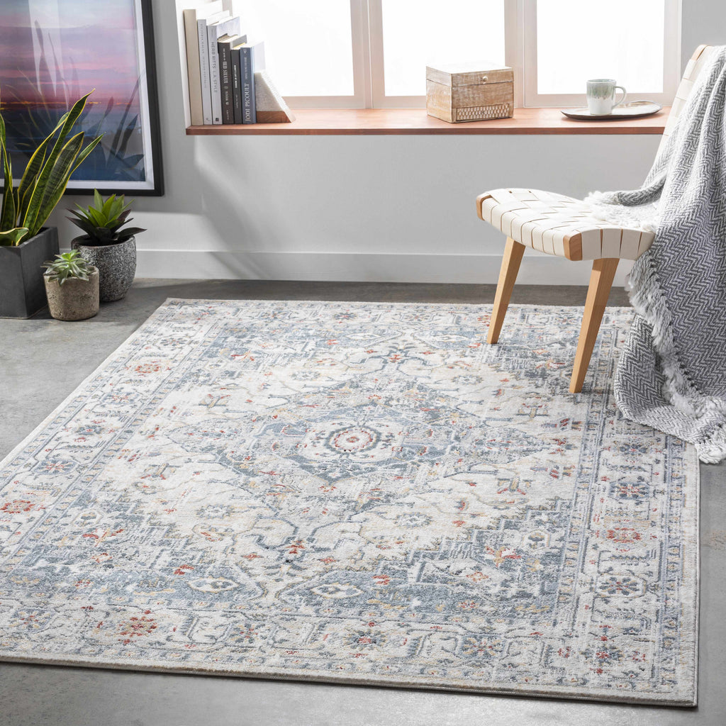Hauteloom Billings BLLLQ Light Gray Machine Made Polypropylene Rug
