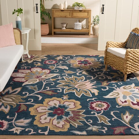 safavieh clearance blossom blm117n navy rug