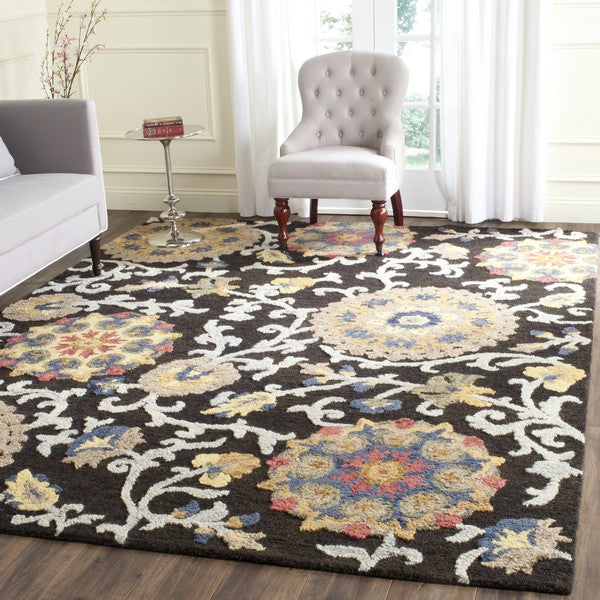 safavieh clearance blossom blm401a charcoal rug