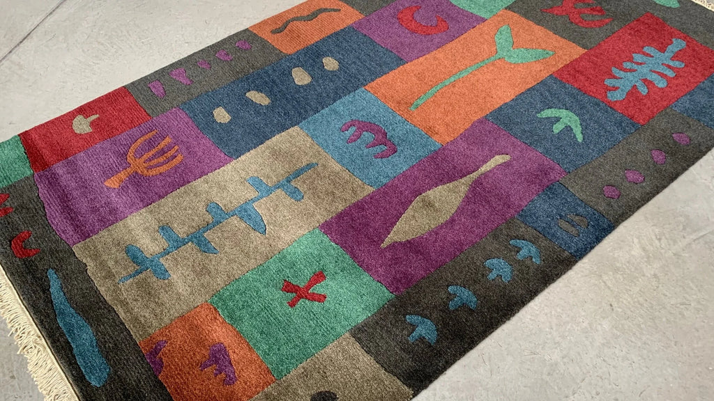 Tibet Rug Company 60 CT Block Print Multi Rug