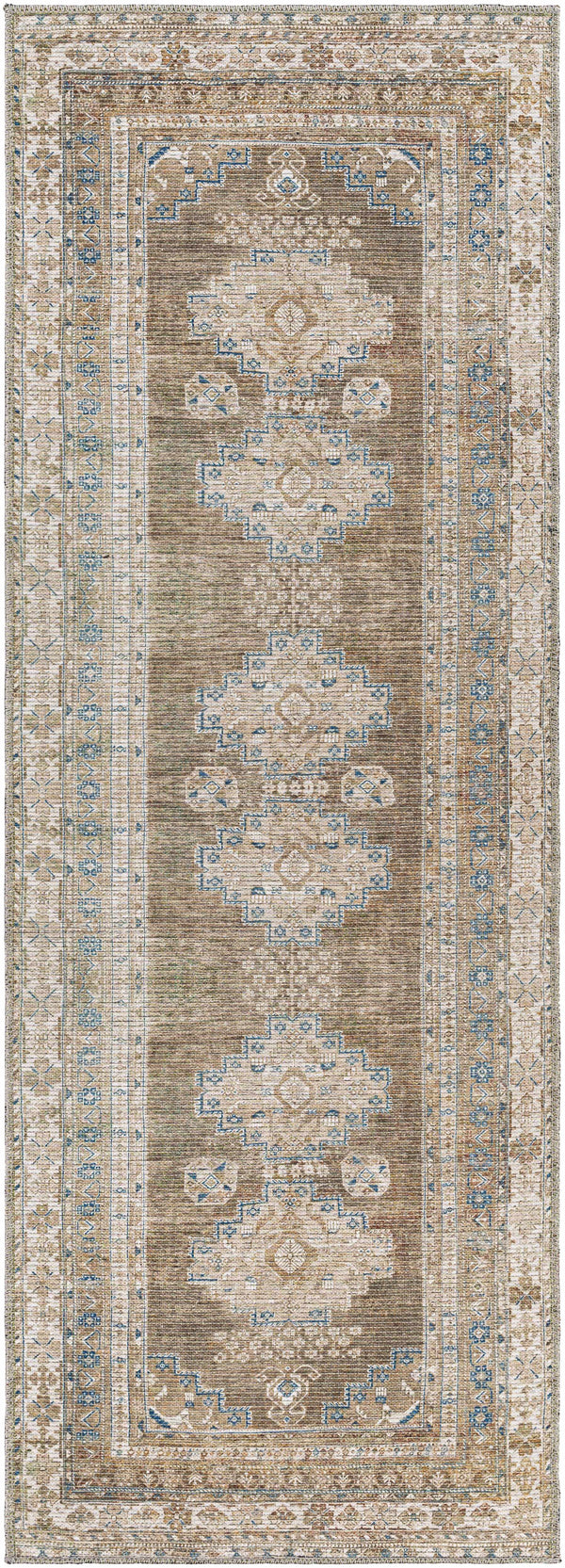 Hauteloom Baltinglass BLTN Blue Machine Made Chenille-Polyester Rug