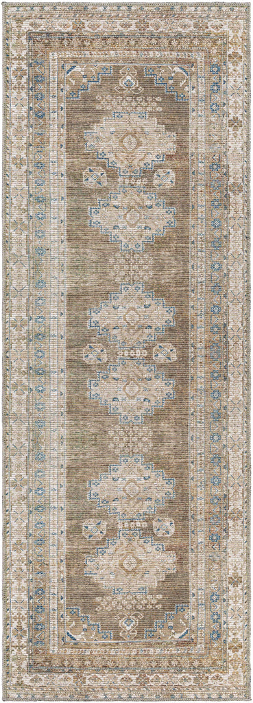 Hauteloom Baltinglass BLTN Blue Machine Made Chenille-Polyester Rug