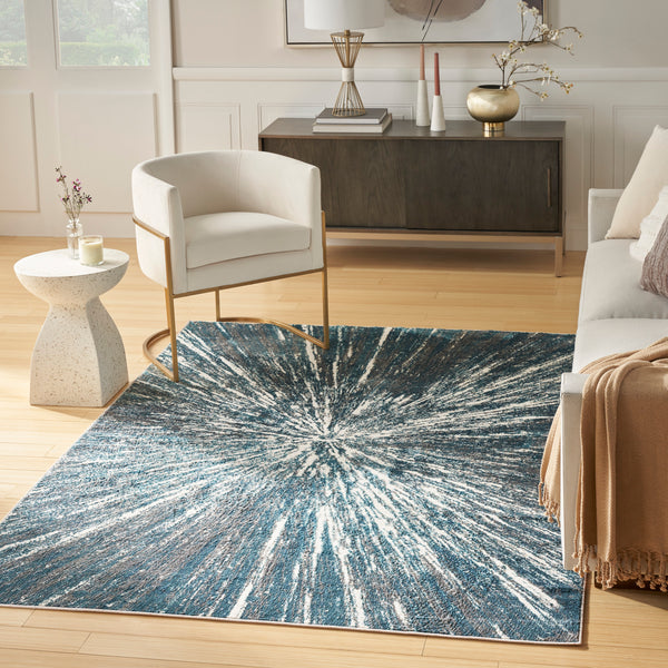 nourison ambiance ami01 blue silver rug