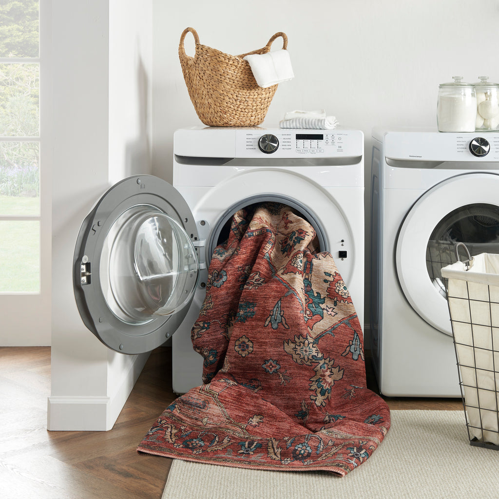 nourison grand washables grw03 rust multicolor rug