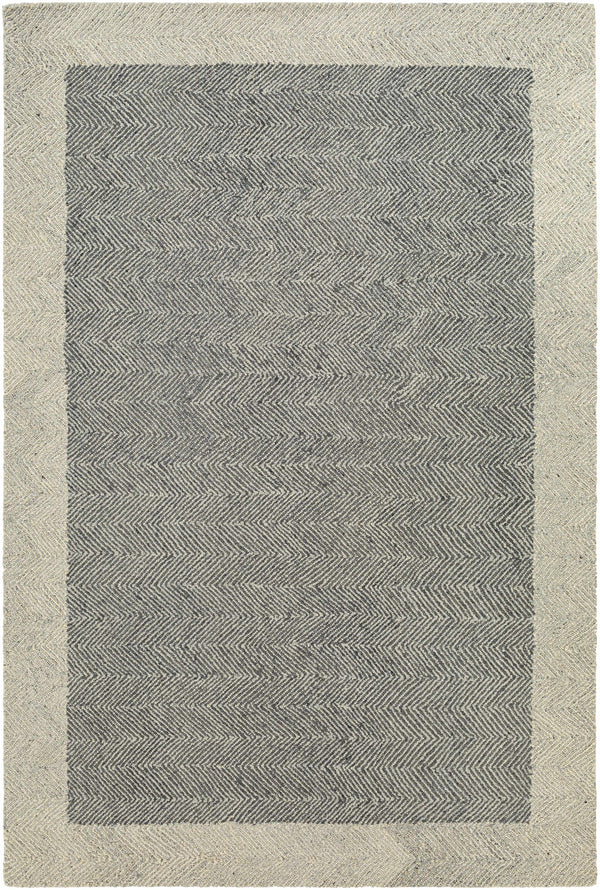 Hauteloom Boisbriand BOISB Black Hand Tufted Wool Rug