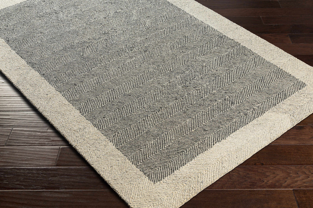 Hauteloom Boisbriand BOISB Black Hand Tufted Wool Rug