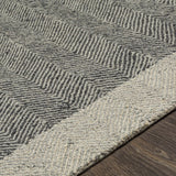 Hauteloom Boisbriand BOISB Black Hand Tufted Wool Rug