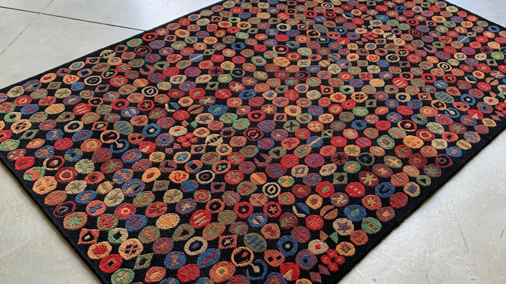 Tibet Rug Company 100 CT Bottlecaps Black Rug