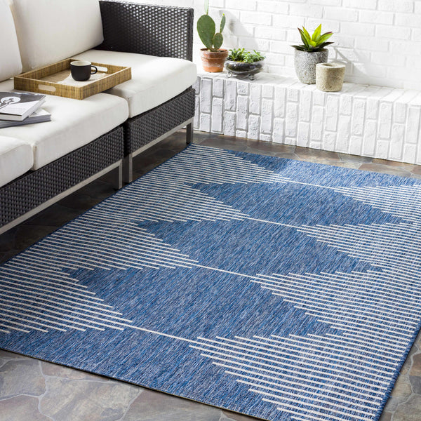 Hauteloom Bourton BOURT Navy Machine Made Polypropylene Rug