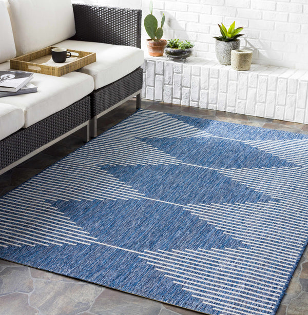 Hauteloom Bourton BOURT Navy Machine Made Polypropylene Rug