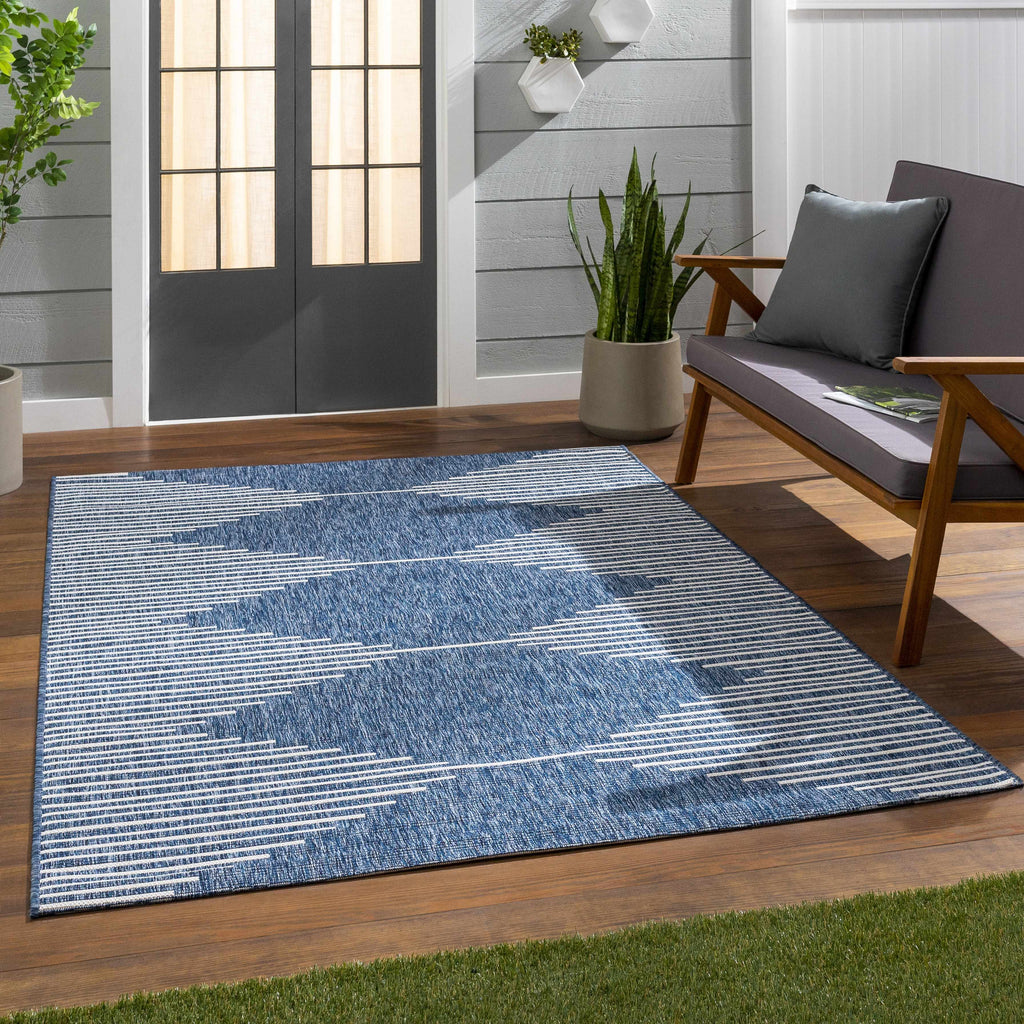 Hauteloom Bourton BOURT Navy Machine Made Polypropylene Rug