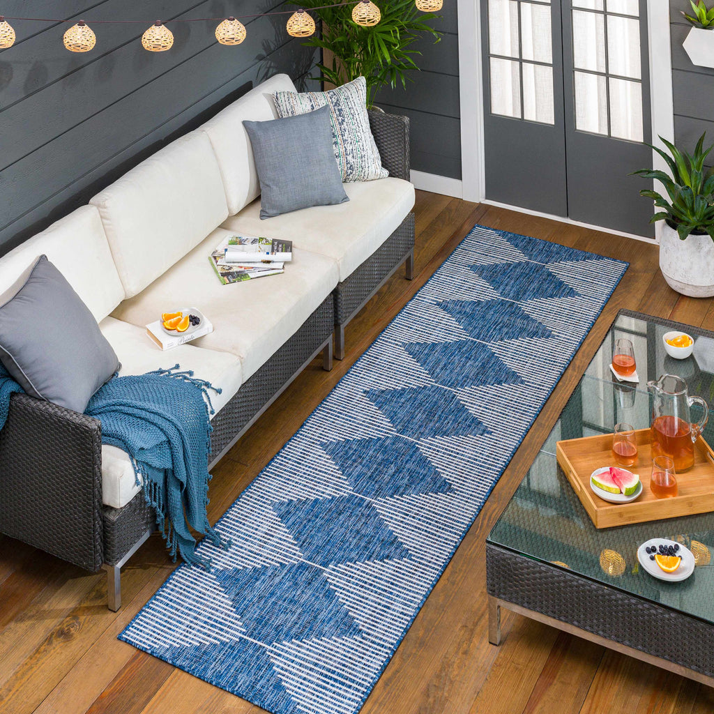 Hauteloom Bourton BOURT Navy Machine Made Polypropylene Rug