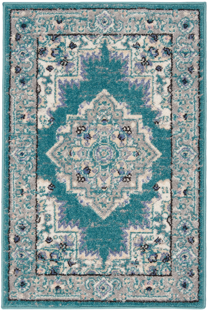 nourison passion psn03 turquoise grey rug