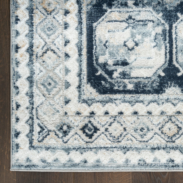 nourison dekor dek01 grey navy rug