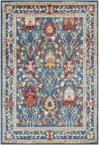 Hauteloom Branford BRA Navy Machine Made Polypropylene Rug