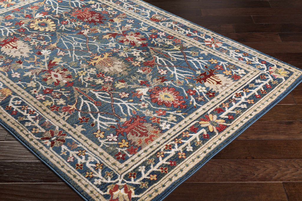 Hauteloom Branford BRA Navy Machine Made Polypropylene Rug