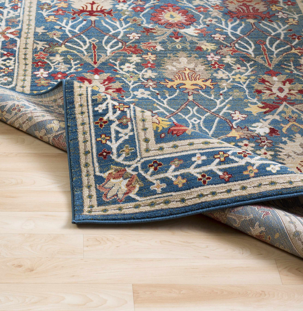 Hauteloom Branford BRA Navy Machine Made Polypropylene Rug