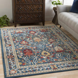Hauteloom Branford BRA Navy Machine Made Polypropylene Rug