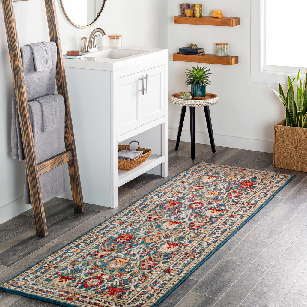 Hauteloom Branford BRA Navy Machine Made Polypropylene Rug