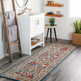 Hauteloom Branford BRA Navy Machine Made Polypropylene Rug
