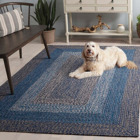 safavieh clearance braided brd318n navy rug
