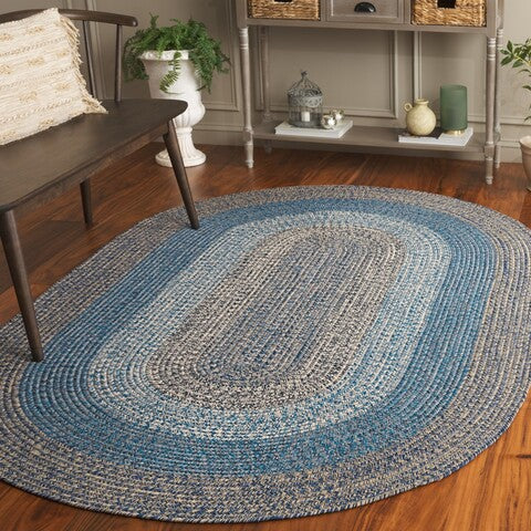 safavieh clearance braided brd318n navy rug