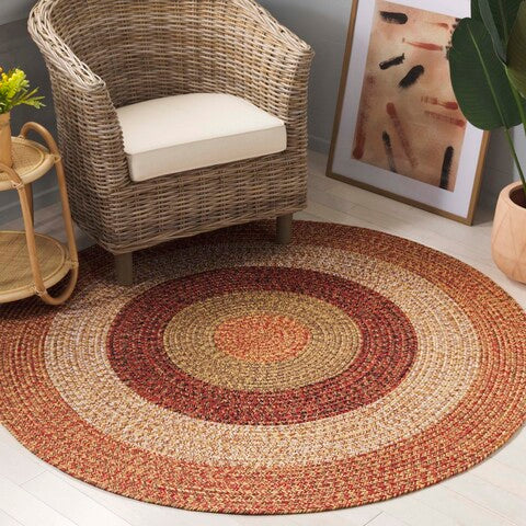 safavieh clearance braided brd318p rust rug