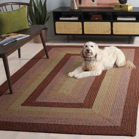 safavieh clearance braided brd320t dark brown rug