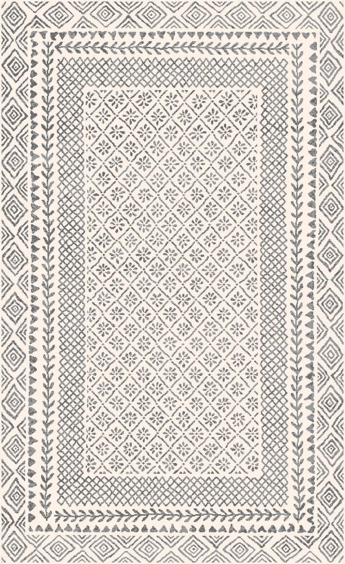 Hauteloom Burdette BRDT Charcoal Machine Made Polypropylene Rug