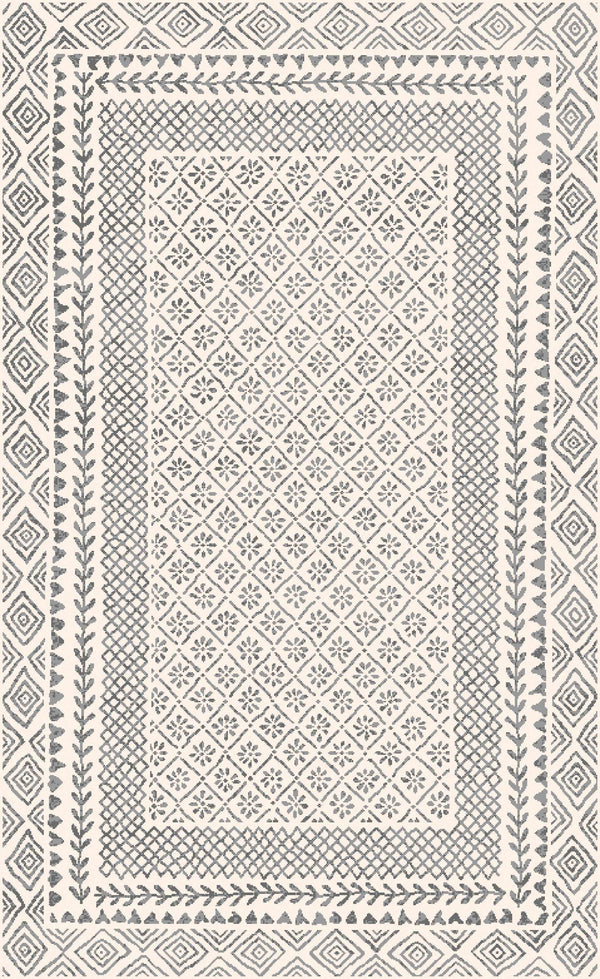 Hauteloom Burdette BRDT Charcoal Machine Made Polypropylene Rug