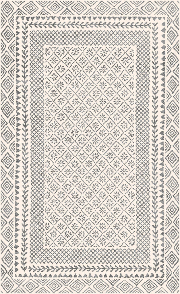 Hauteloom Burdette BRDT Charcoal Machine Made Polypropylene Rug