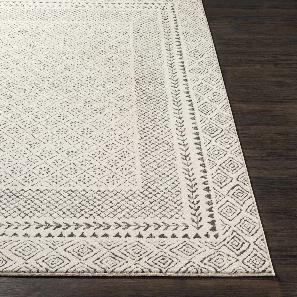 Hauteloom Burdette BRDT Charcoal Machine Made Polypropylene Rug