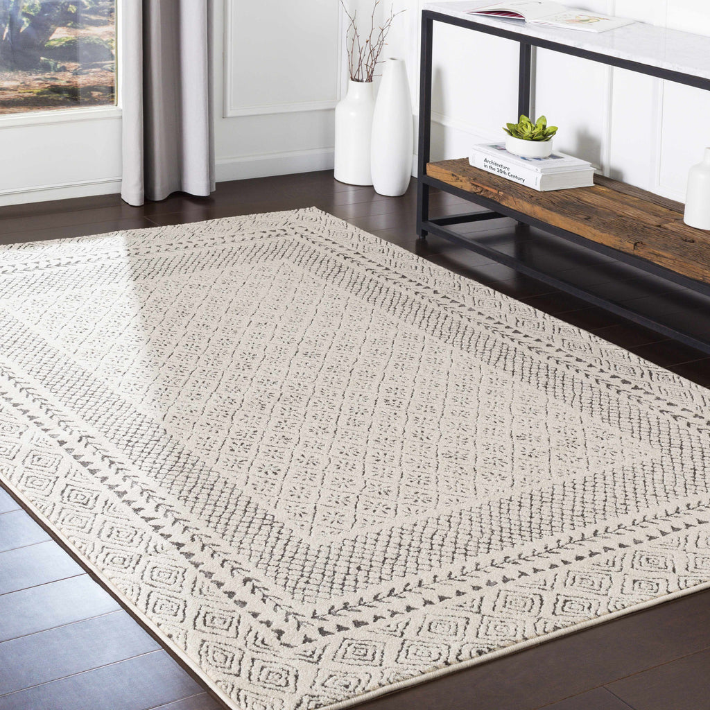 Hauteloom Burdette BRDT Charcoal Machine Made Polypropylene Rug