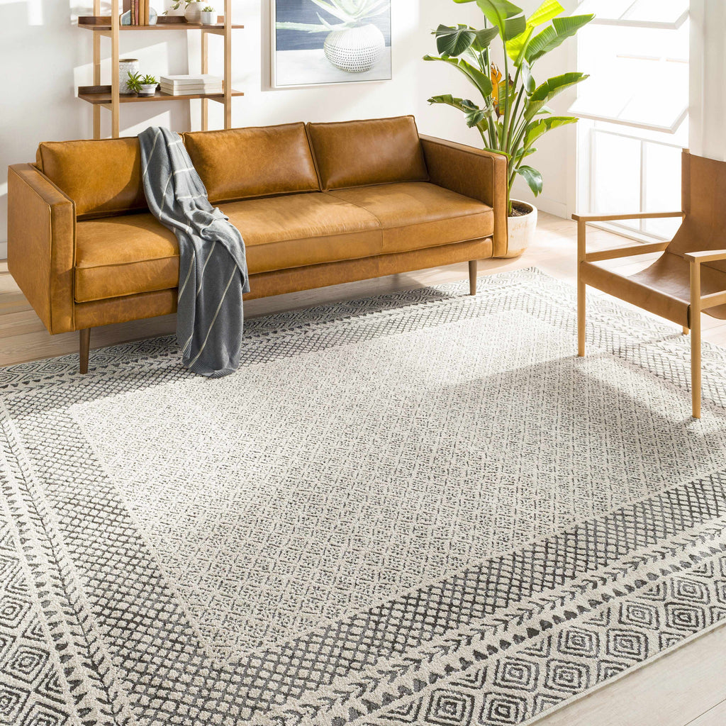 Hauteloom Burdette BRDT Charcoal Machine Made Polypropylene Rug
