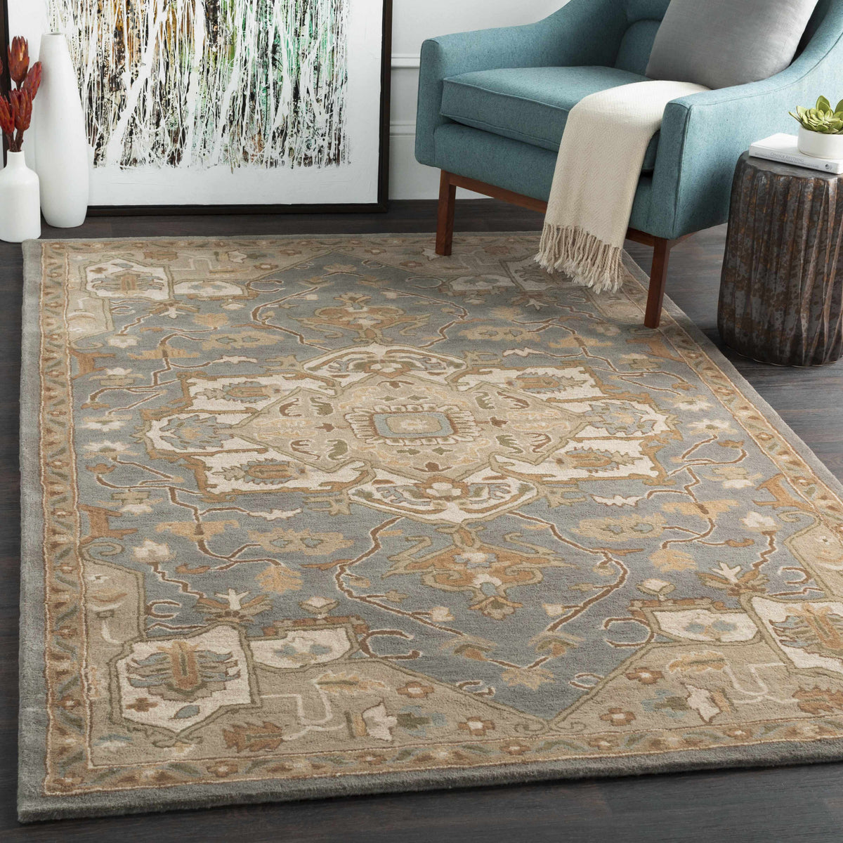 Hauteloom Broomfield BRM Sage Hand Tufted Wool Rug